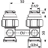 Raccord d'arrêt droit ZB Multiflex  - Filetage: G 1/2'' M x G 3/4'' M