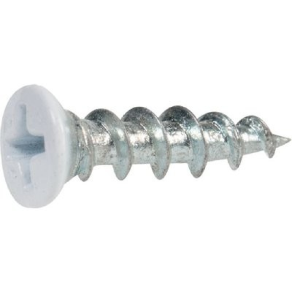Vis pour menuiserie PVC laquée blanche  - L (mm): 25-Lire la description