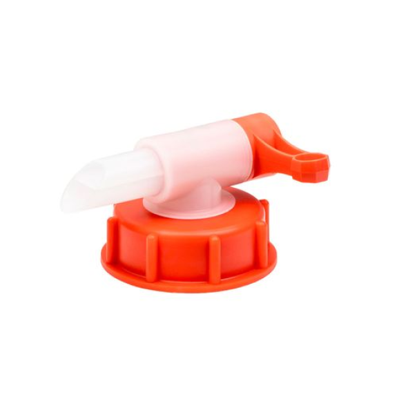 Robinet pour récipient en plastique H 61, pour bondes filetée Ø 60 mm Robinet pour récipient en plastique H 61, pour bondes filetée Ø 60 mm-Lire la description