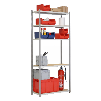 Rayonnage tubulaire ICARE 5 niveaux - Element départ - L121cm x H200 x P70cm - PROVOST-Lire la description