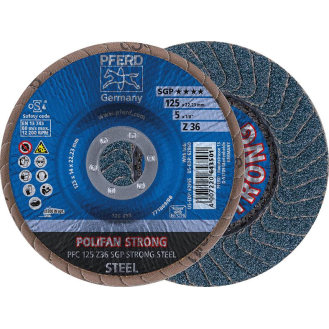 Fächechleifscheibe STRONG gewölbt 115mm K50-Beschreibung lesen