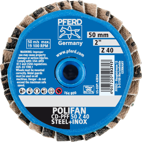 COMBIDISC Mini-Polifan Zirkonkorund 50mm K40 COMBIDISC Mini-Polifan Zirkonkorund 50mm K40-Beschreibung lesen