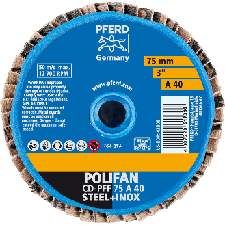 Mini-Polifan COMBIDISC 75mm K 40 Korund Pferd-Beschreibung lesen