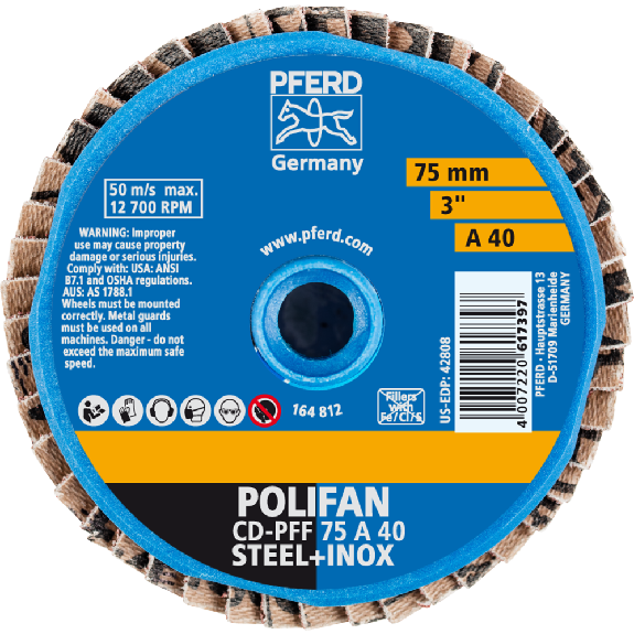 Mini-Polifan COMBIDISC 75mm K 40 Korund Pferd Mini-Polifan COMBIDISC 75mm K 40 Korund Pferd-Beschreibung lesen