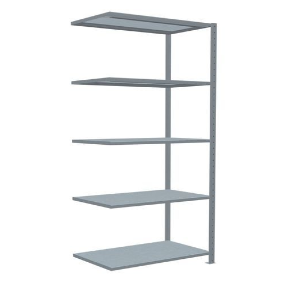 Rayonnage mont. facile FBR250, élém. compl., 1006 x 636 x 2000 mm, 5 étagères, entretoise, galvanisé-Leggi tutto