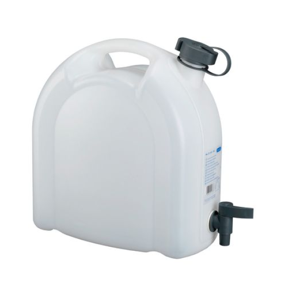 Bidon en plastique, transparent, avec robinet, 10 litres-Lire la description