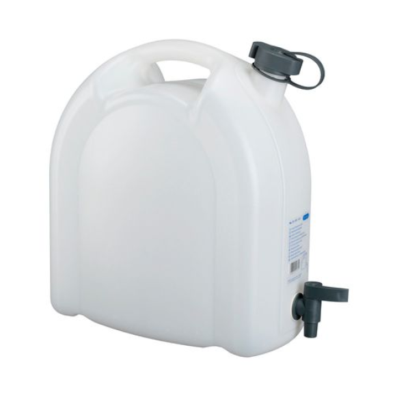 Bidon en plastique, transparent, avec robinet, 15 litres Bidon en plastique, transparent, avec robinet, 15 litres-Lire la description
