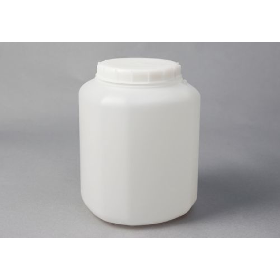 Bidons à col large, en PEHD, transparents, 5 litres, 2 pièces-Lire la description
