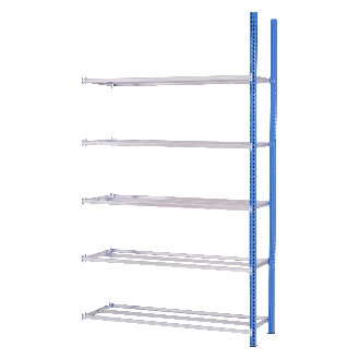 Rayonnage tubulaire 5 niveaux 40 x 100 x 200 cm-Lire la description