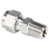 Raccord à double bague de comp. pour tubes inox - Raccord Droit conique - Inox - R1/4" M - Ø6mm