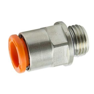 Raccords pour tubes - Droit cylindrique - Laiton nickelé - 3/8" M - Ø10 mm - 16 bar-Lire la description