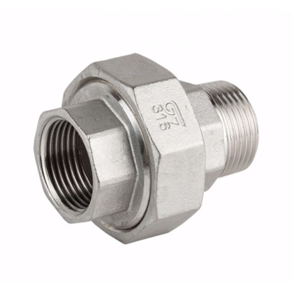 Raccord union 3 pièces en acier inox 316 -  G1/4" MF - 20 bar-Lire la description