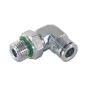 Raccord instantané push-in - coude cylindrique - inox 316 - G1/8" M - Ø6 mm - 20 bar