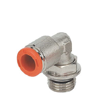 Raccords pour tubes - Coude cylindrique - Laiton nickelé - 1/4" M - Ø8 mm - 16 bar-Lire la description
