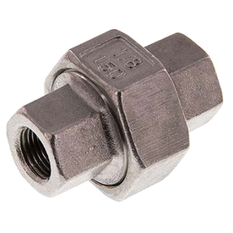 Raccord union 3 pièces en acier inox 316 -  G1/8" FF - 16 bar-Lire la description