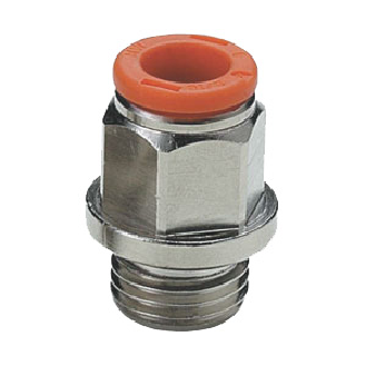 Raccords pour tubes - Droit cylindrique - Laiton nickelé - 1/4" M - Ø10 mm - 16 bar-Lire la description