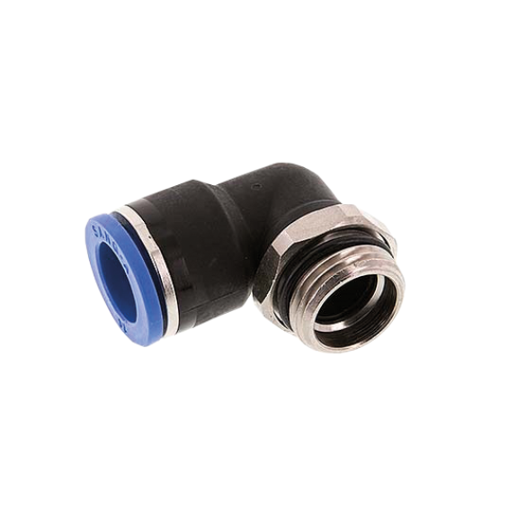Raccords pour tubes - Coude cylindrique - Laiton nickelé - 3/8" M - Ø14 mm - 16 bar-Lire la description