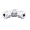 Raccord à double bague de comp. pour tubes inox - Coude union égal - Inox - Ø6mm  - +455°C