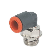 Raccords pour tubes - Coude cylindrique - Technopolymères - 1/4" M - Ø4 mm - 12 bar