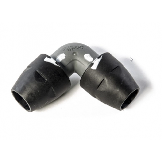 Raccord coudé 90° en polyamide pour tuyauterie industrielle-Lire la description