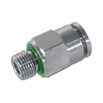 Raccord instantané push-in - piquage droit - inox 316 - G1/4" M - Ø10 mm - 20 bar-Lire la description