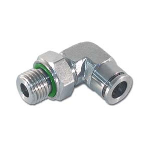 Raccord instantané push-in - coude cylindrique - inox 316 - G1/8" M - Ø4 mm - 20 bar-Lire la description