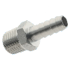 Raccord cannelé pour tuyaux - Embouts droits - Inox - R1/2" Mâle - Ø16mm - Pmax: 10 bar
