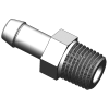 Raccords cannelés pour tuyaux - Embouts droits - PVDF - R1/4" M - Ø8mm - Pmax: 10 bar