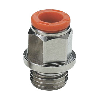 Raccords pour tubes - Droit cylindrique - Laiton nickelé - 1/4" M - Ø6 mm - 16 bar