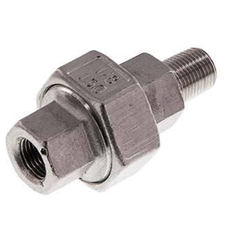 Raccord union 3 pièces en acier inox 316 -  G1/8" MF - 16 bar-Lire la description