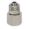Raccords "Push on" pour tubes - Piqu. droit cylindr. - Laiton nickelé - G1/4" F - Ø6X4 mm - 18 bar