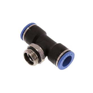 Raccords pour tubes - Té cylindrique - Laiton nickelé - 1/2" M - Ø14 mm - 16 bar-Lire la description