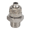 Raccords "Push on" pour tubes - Piqu. droit cylindr. - Laiton nickelé - G1/8" M - Ø8X6 mm - 18 bar