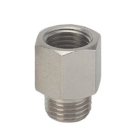 Raccords pour tubes - Grossisseur conique - Laiton nickelé - R1/8" M - G1/4" F - 60 bar-Lire la description