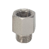 Raccords pour tubes - Grossisseur conique - Laiton nickelé - R1/8" M - G1/4" F - 60 bar