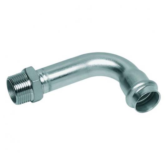 Coude Mâle-Mâle 90° pressfitting inox  Ø 54*-Lire la description
