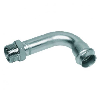 Coude Mâle-Mâle 90° pressfitting inox  Ø 54*-Lire la description