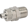 Raccords pour tubes - Droit conique - Laiton nickelé - 1/8" M - Ø5X3 mm - 18 bar