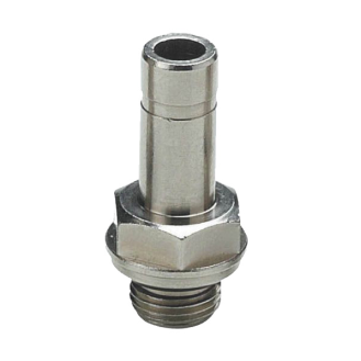 Raccords pour tubes - Adaptateur cylindrique - Laiton nickelé - M5 M - Ø5 mm - 16 bar-Lire la description