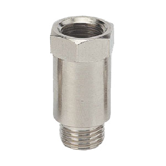 Raccords pour tubes - Prolongateur - Laiton nickelé - 1/4" MF - 60 bar-Lire la description