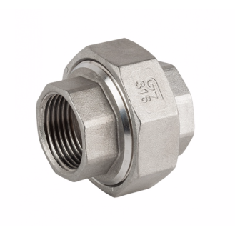 Raccord union 3 pièces en acier inox 316 -  G1"1/2 FF - 20 bar-Lire la description