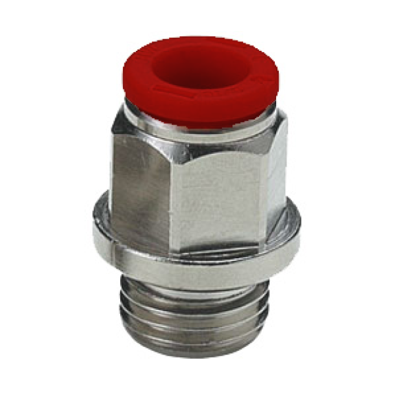 Raccords pour tubes - Droit cylindrique - Laiton nickelé - 1/2" M - Ø8 mm - 16 bar-Lire la description