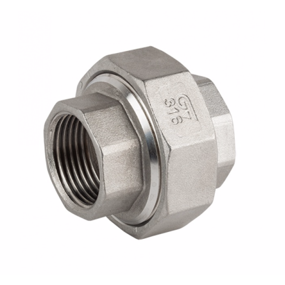 Raccord union 3 pièces en acier inox 316 -  G1/4" FF - 20 bar-Lire la description