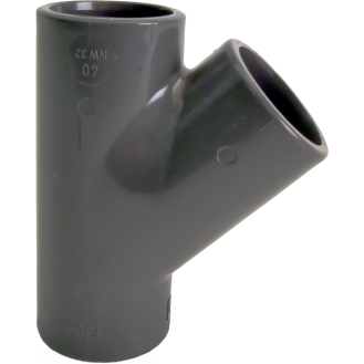 Té 45° égal PVC PN10 d16-Lire la description
