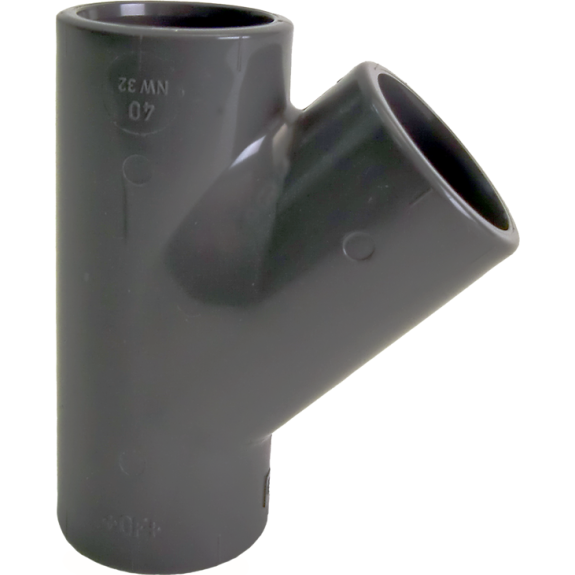 Té 45° égal PVC-U PN6 d90-Beschreibung lesen