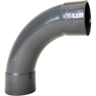Courbe 90° en PVC-U PN16, diamètre 160 mm-Lire la description