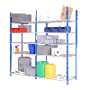 Recouvrements bois pour rayonnage tubulaire AXEL 100 x 40cm x5