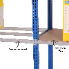 Recouvrements bois pour rayonnage tubulaire AXEL 100 x 40cm x5