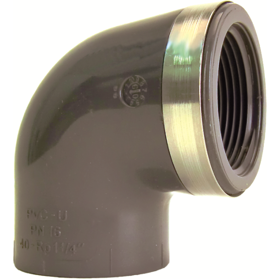 Coude 90° PVC PN16 d40-11/4-Lire la description