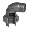 Raccord fileté/taraudé - Coude 90° - Fonte Noire - 1/2" MF - Pmax: 25 bar
